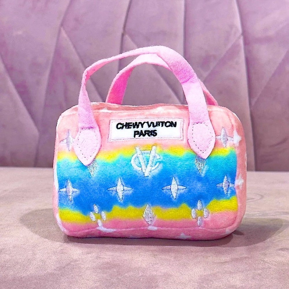 ‼️LAST ONE‼️🆕🐶🩷HAUTE DIGGITY DOG: LARGE Pink Rainbow Ombre Purse